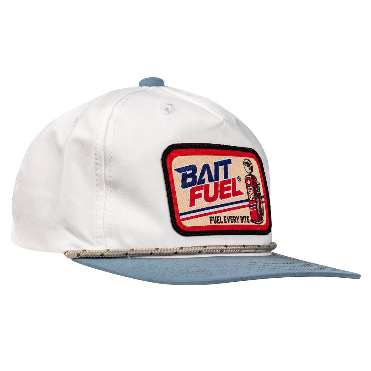 Baitfuel Pump White & Salty Blue w Rope Hat