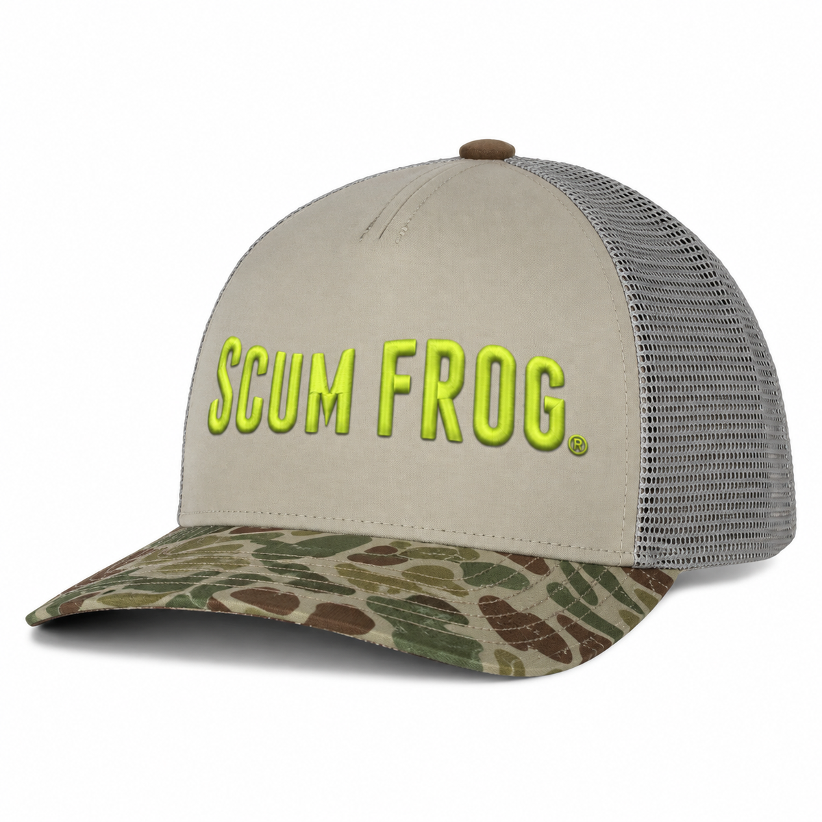 Scum Frog Waterwood Camo Hat