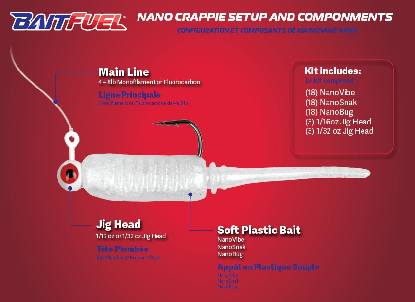 BaitFuel Nano Crappie Fishing Kit