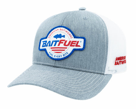 BaitFuel Fuel Every Bite Hat - Heather Grey/White