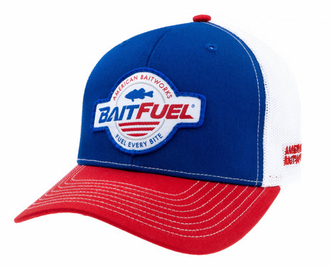 BaitFuel Fuel Every Bite Hat - Royal/White/Red