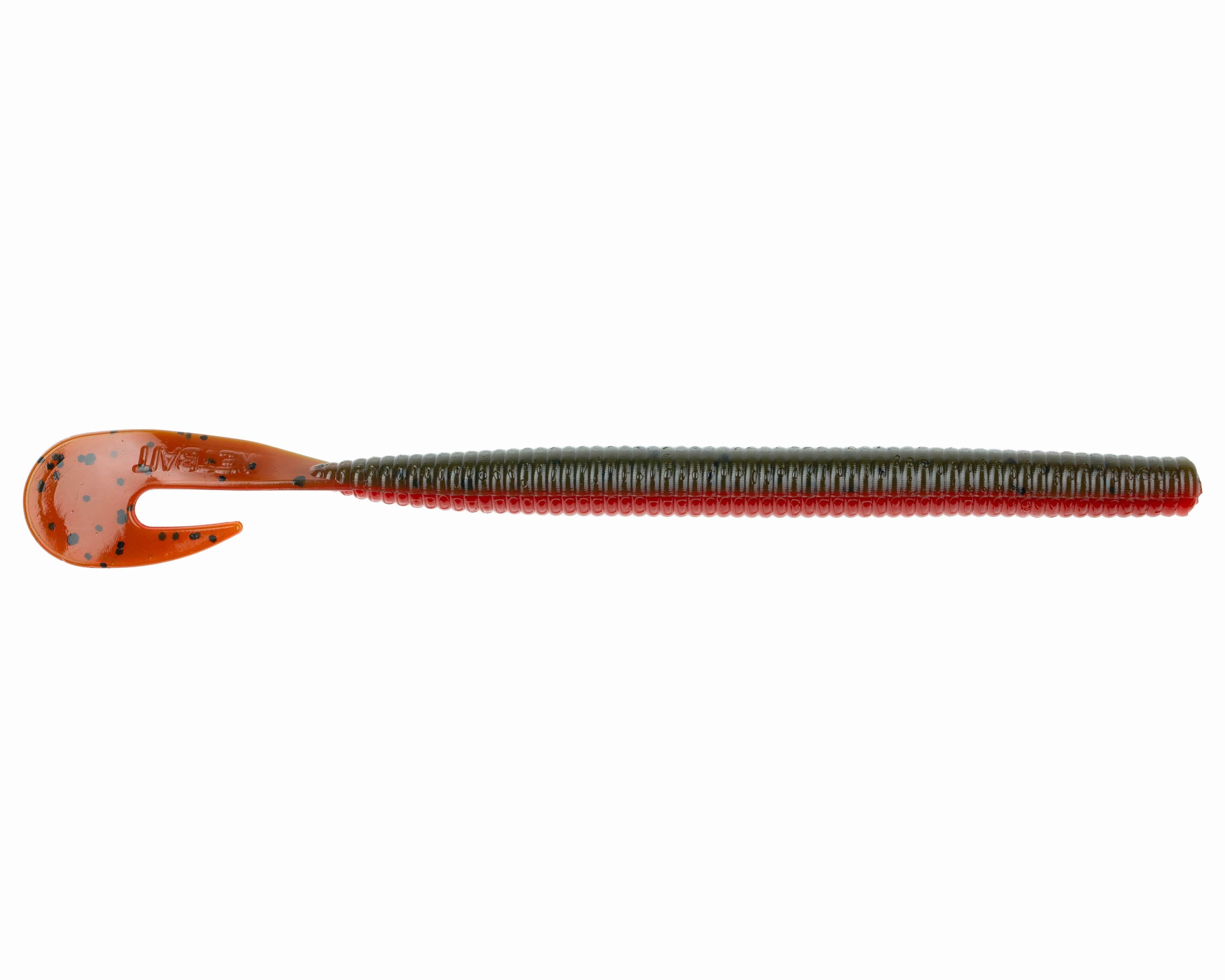 big worm fishing lure NetBait Mega Bopper Green Pumpkin