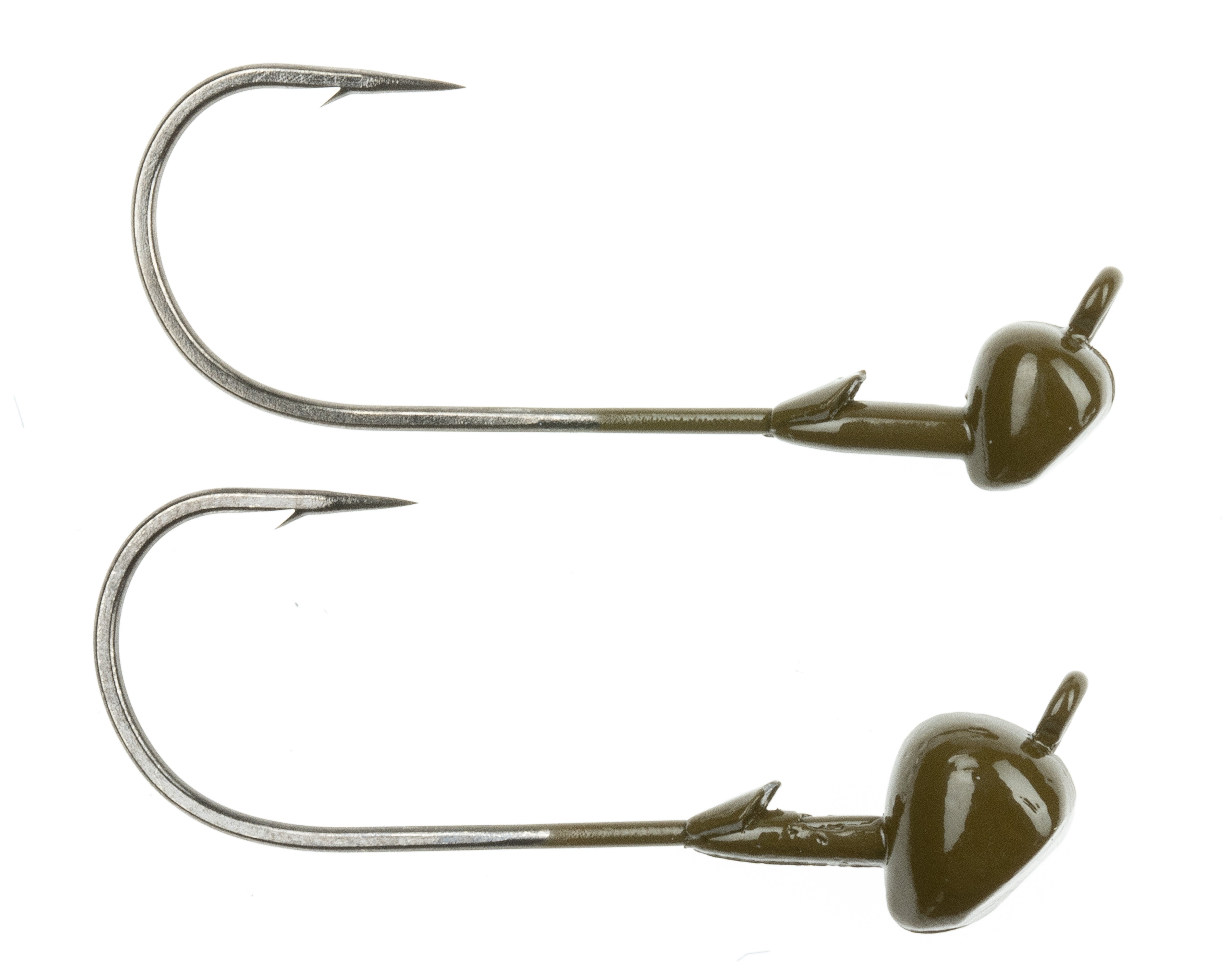 dickes spot shakey head fishing leaded hooks Freedom Tackle Shakey Jig Head Green Pumpkin 1/4 oz 4/0