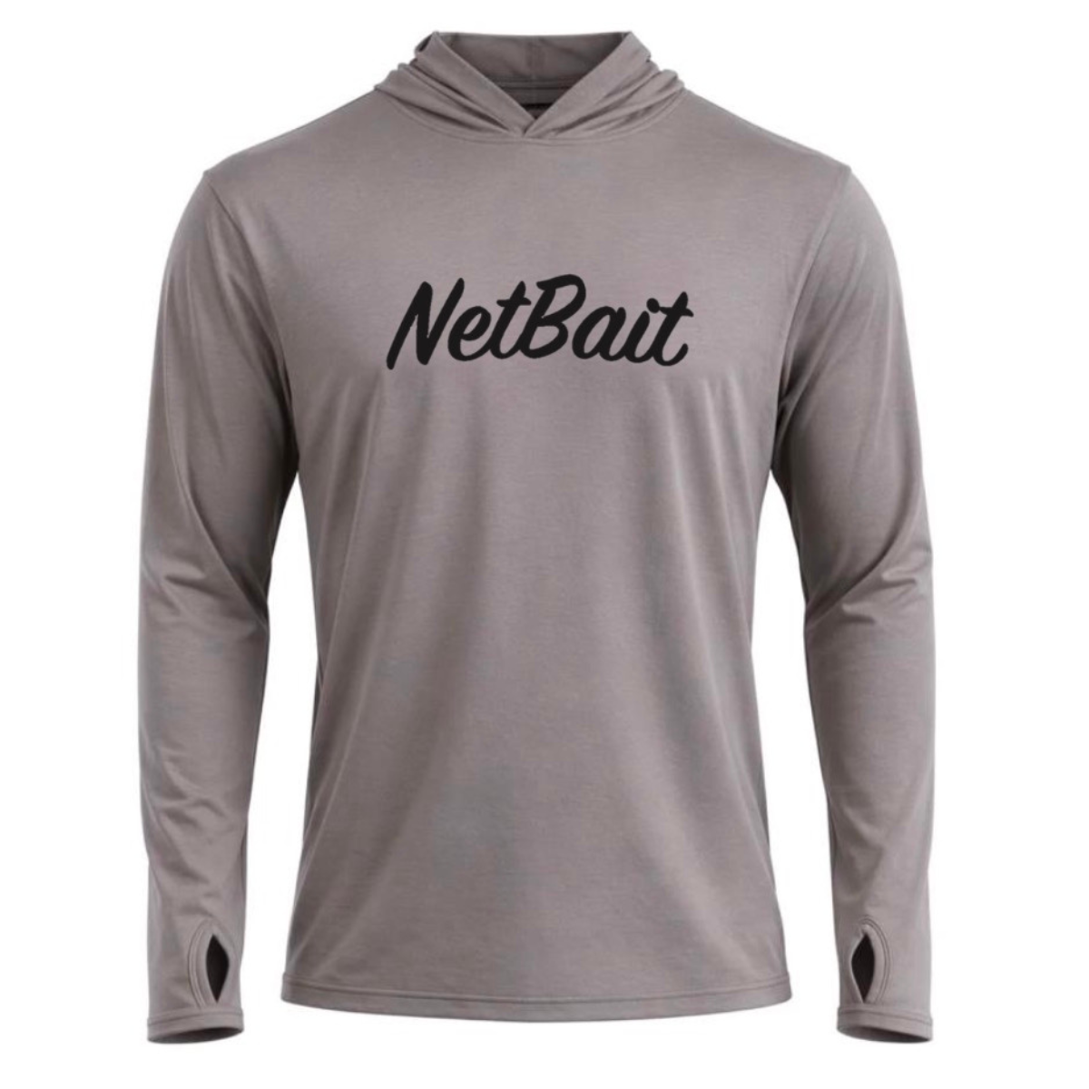 NetBait "Get The Net" Gray Hooded Longsleeve