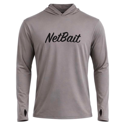 NetBait "Get The Net" Gray Hooded Longsleeve