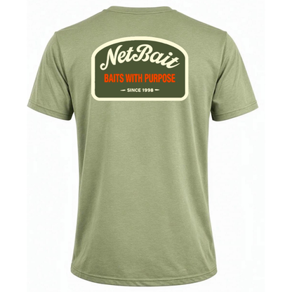 NetBait Classic Patch Sage Green T-Shirt