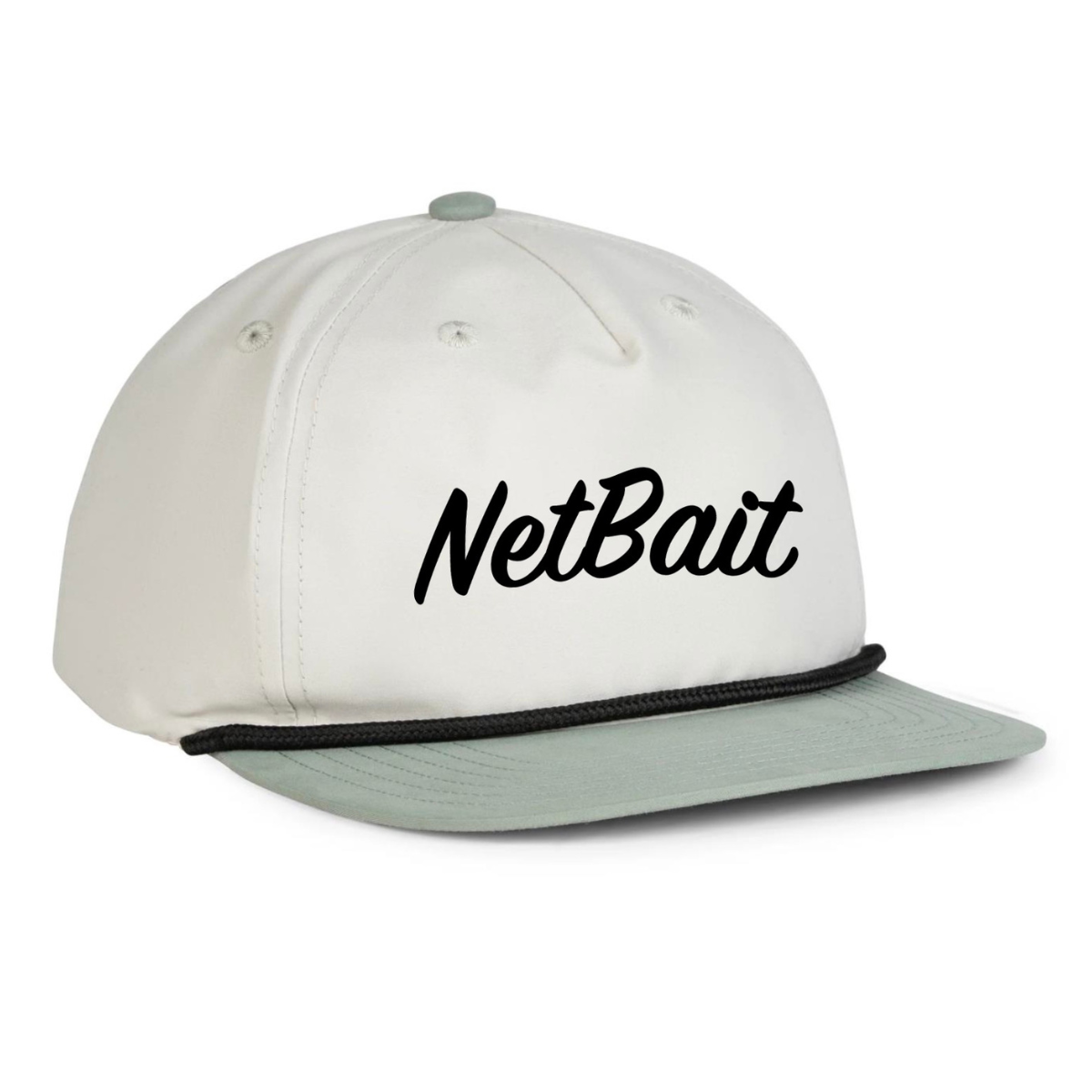 NetBait Greige & Sea Spray w/ Black Rope Hat