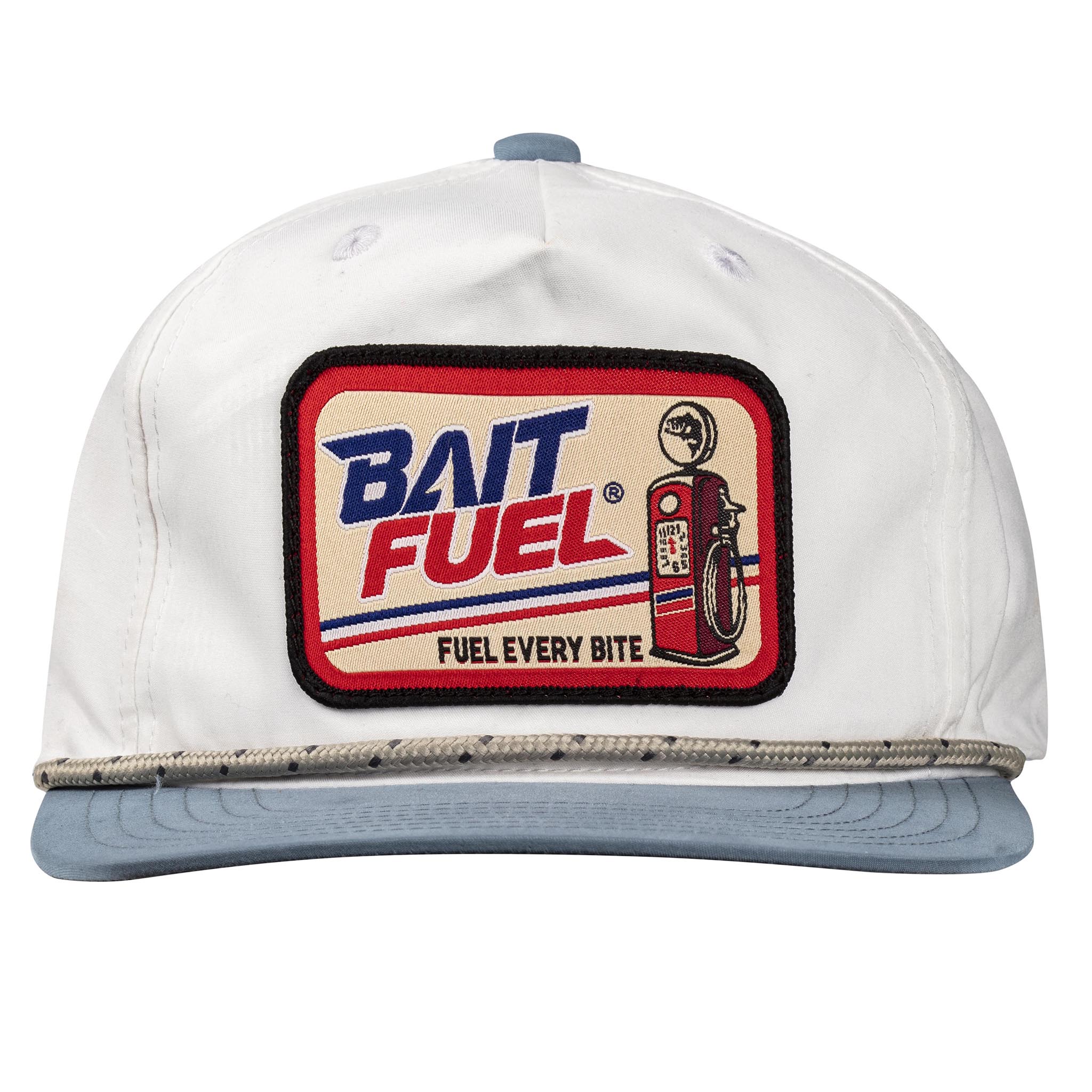 Baitfuel Pump White & Salty Blue w Rope Hat