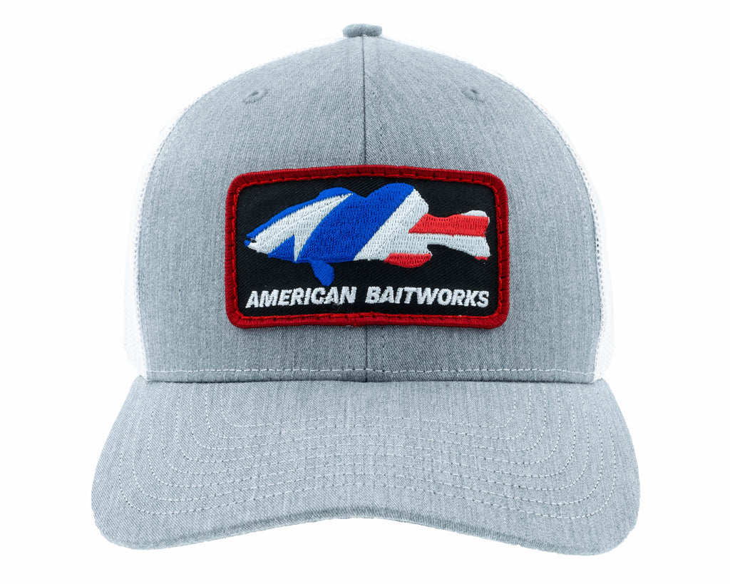 Patriot Bass Hat Heather Grey/White