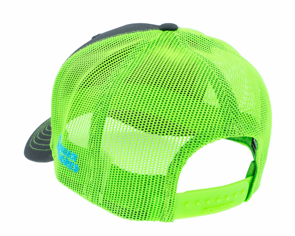 Rad Retro Hat Charcoal/Neon Green