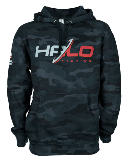 Halo Fishing Hoodie Black Camo