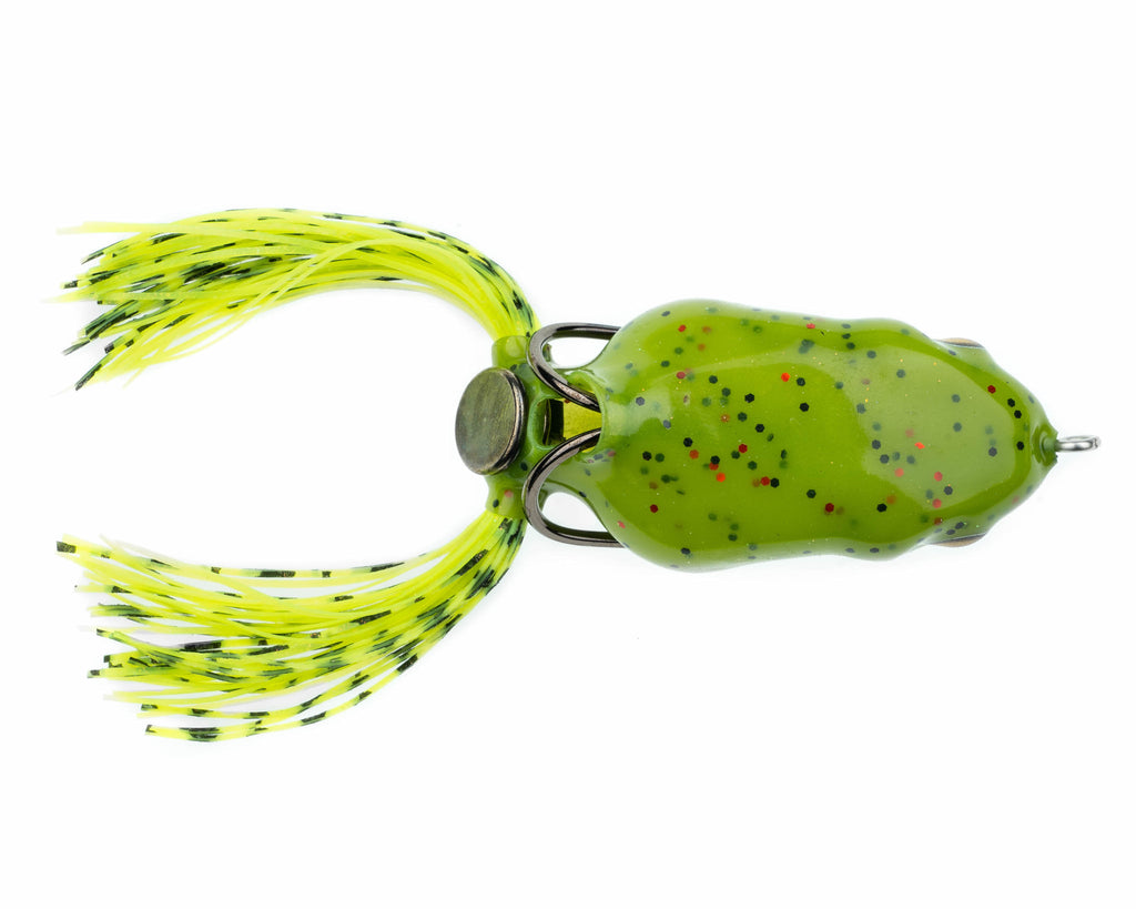 Scum Frog 1/2 oz Painted Trophy Series, Yellow Poison, Top Water Hollow  Body Frog Lure