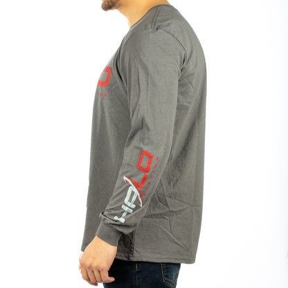 Halo Fishing  LS Shirt - Grey