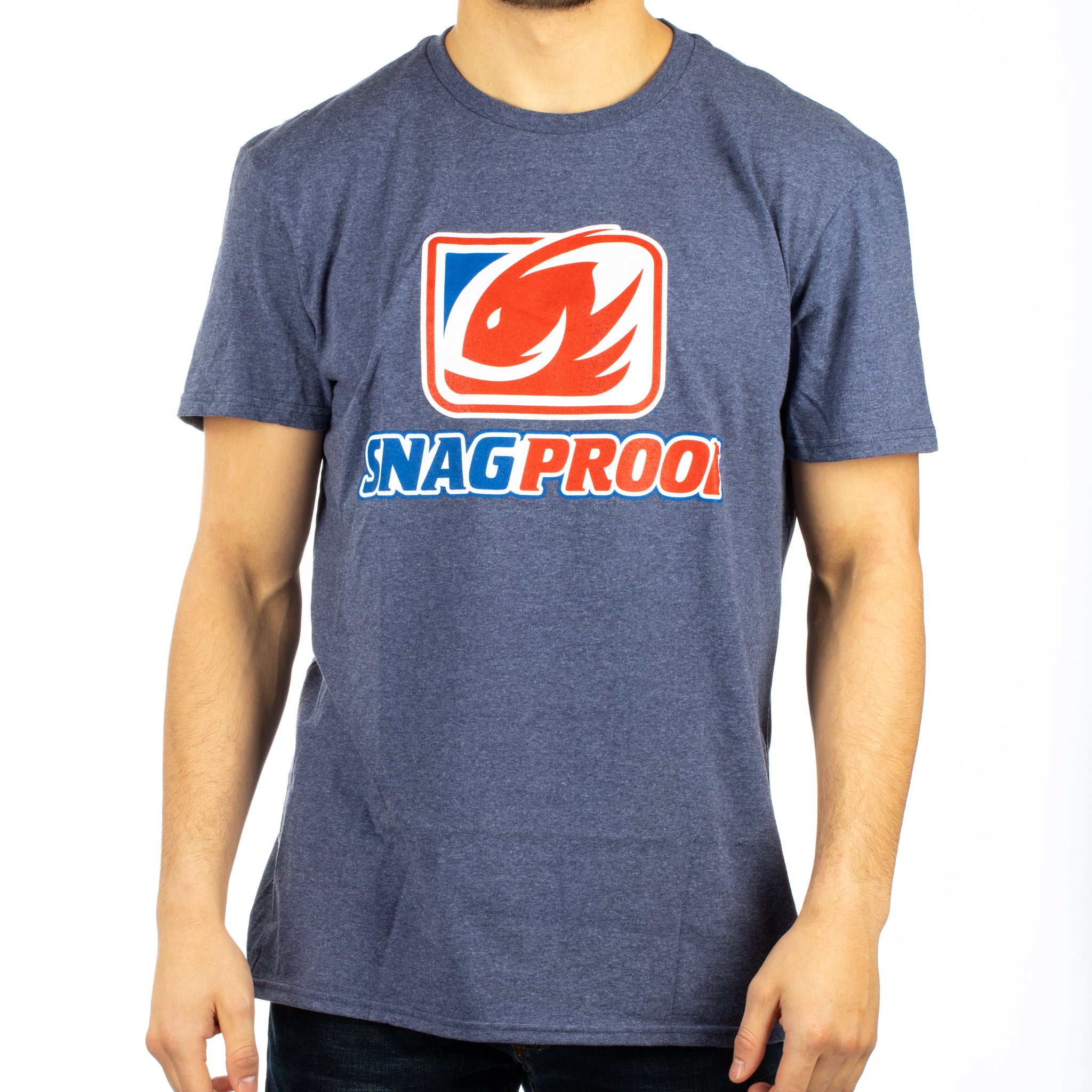 Snag Proof SS Tee Heather Blue